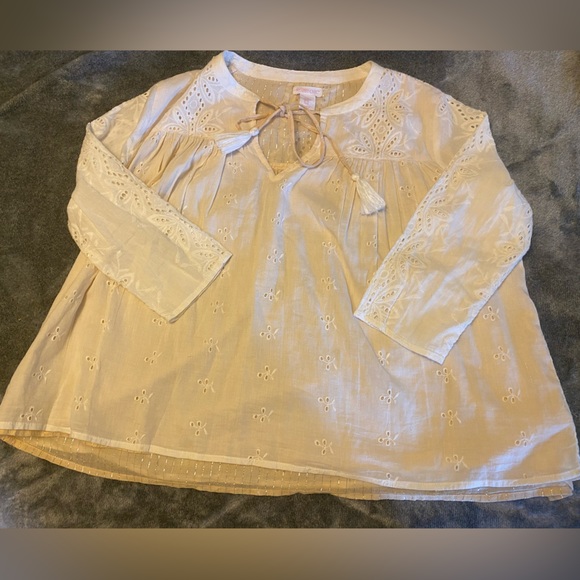 NWOT Shabby Chic Cotton Boho Top Sz M - Picture 7 of 15